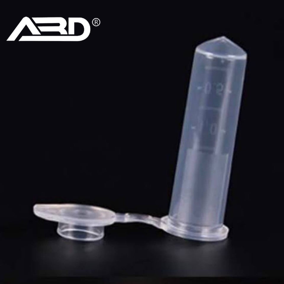 Micro-centrifuge Tubes, 2ml, Conical Bottom, attached flat cap